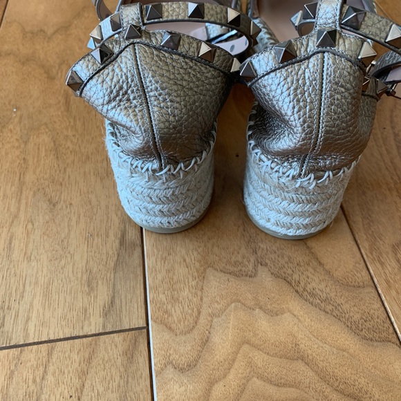 Valentino rockstud ankle strap espadrille sandal - Picture 3 of 12